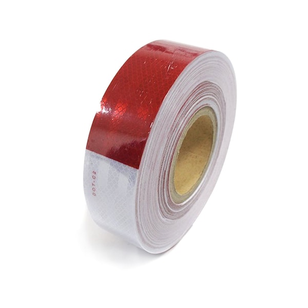 2" in x 150' ft Trailer Truck Conspicuity DOT Class 2 Reflective Safety Tape - Red/White